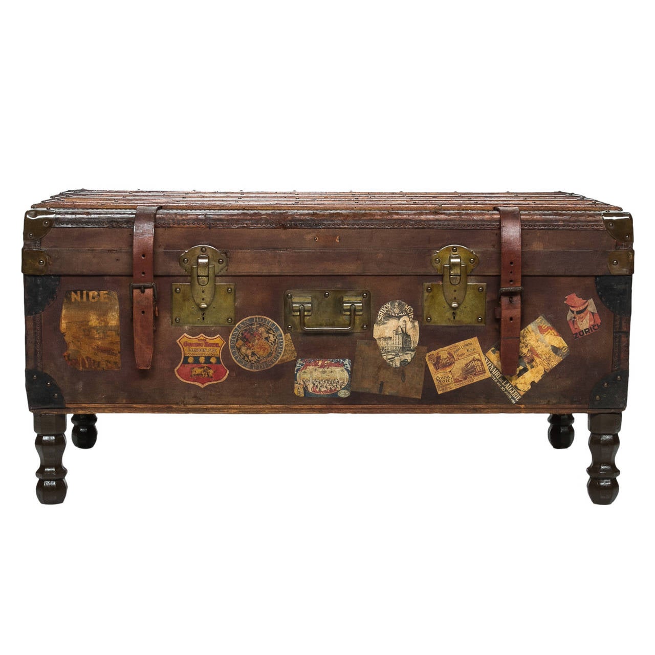 Vintage Travel Trunk Coffee Table by Arthur Eymann from Marseille, France at 1stDibs