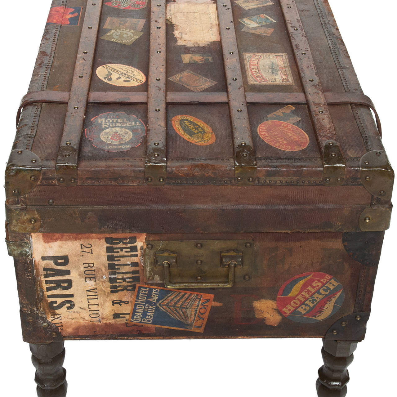 Vintage Travel Trunk Coffee Table by Arthur Eymann from Marseille, France at 1stDibs