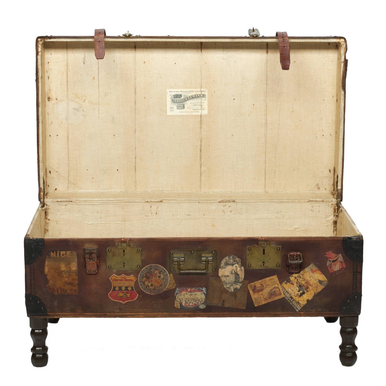 Vintage Travel Trunk Coffee Table by Arthur Eymann from Marseille, France at 1stDibs