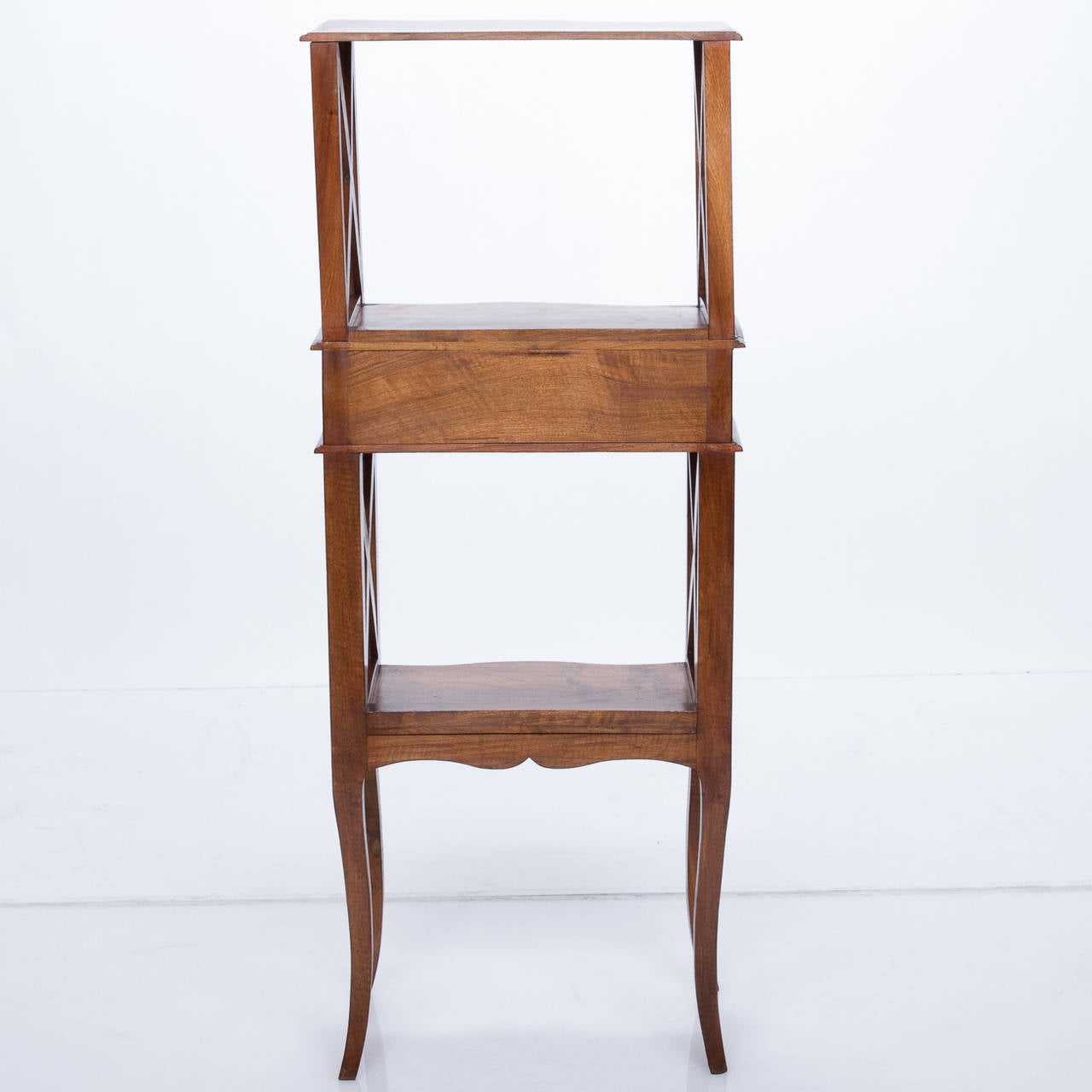 Empire Provincial Walnut Standing Etagere from the 19th Century