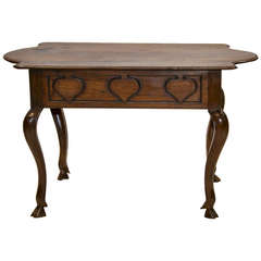 Antique 18th Century Walnut Table from the Burgundy Region of France