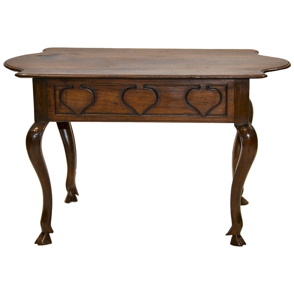 18th Century Walnut Table from the Burgundy Region of France