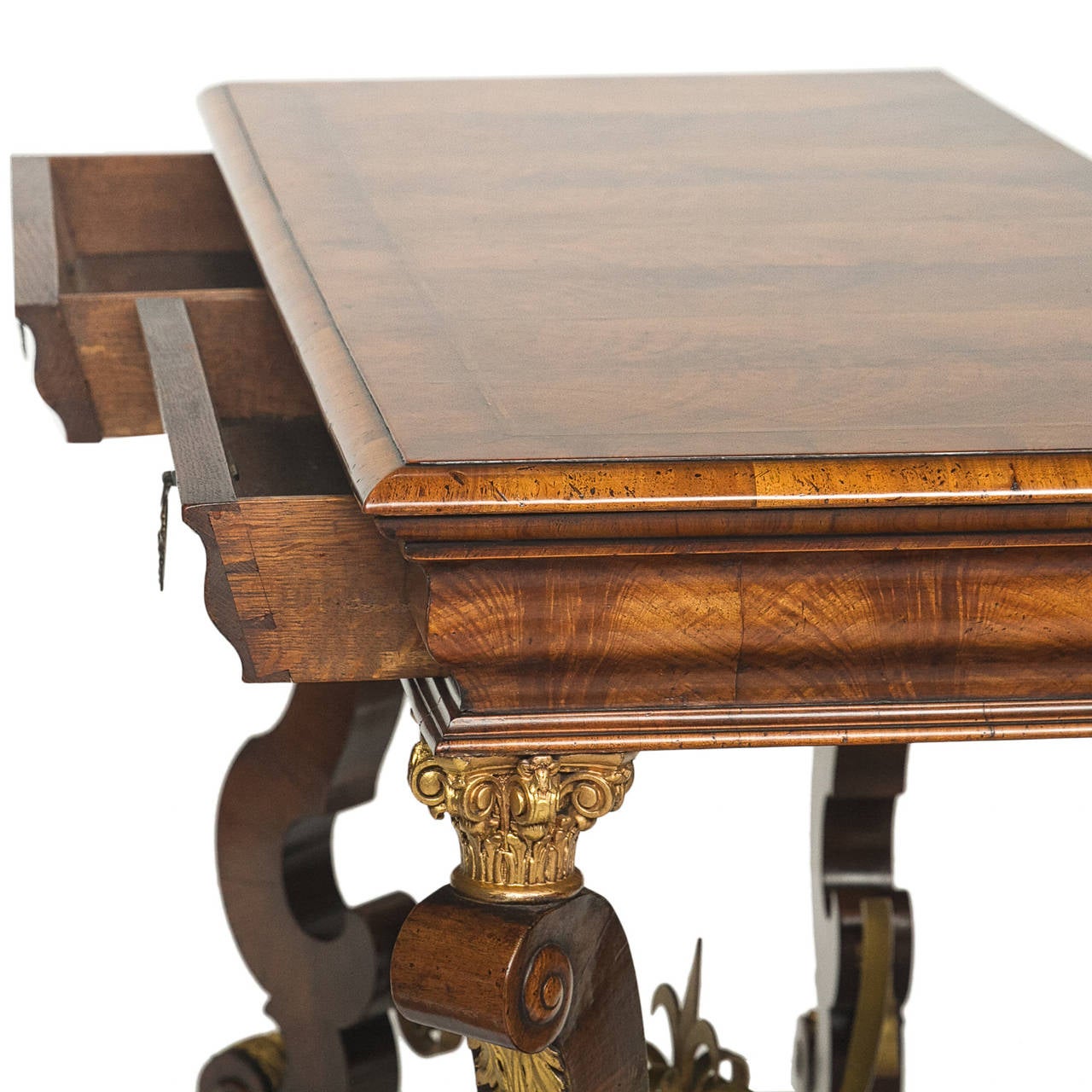 19th Century English Walnut Console 3