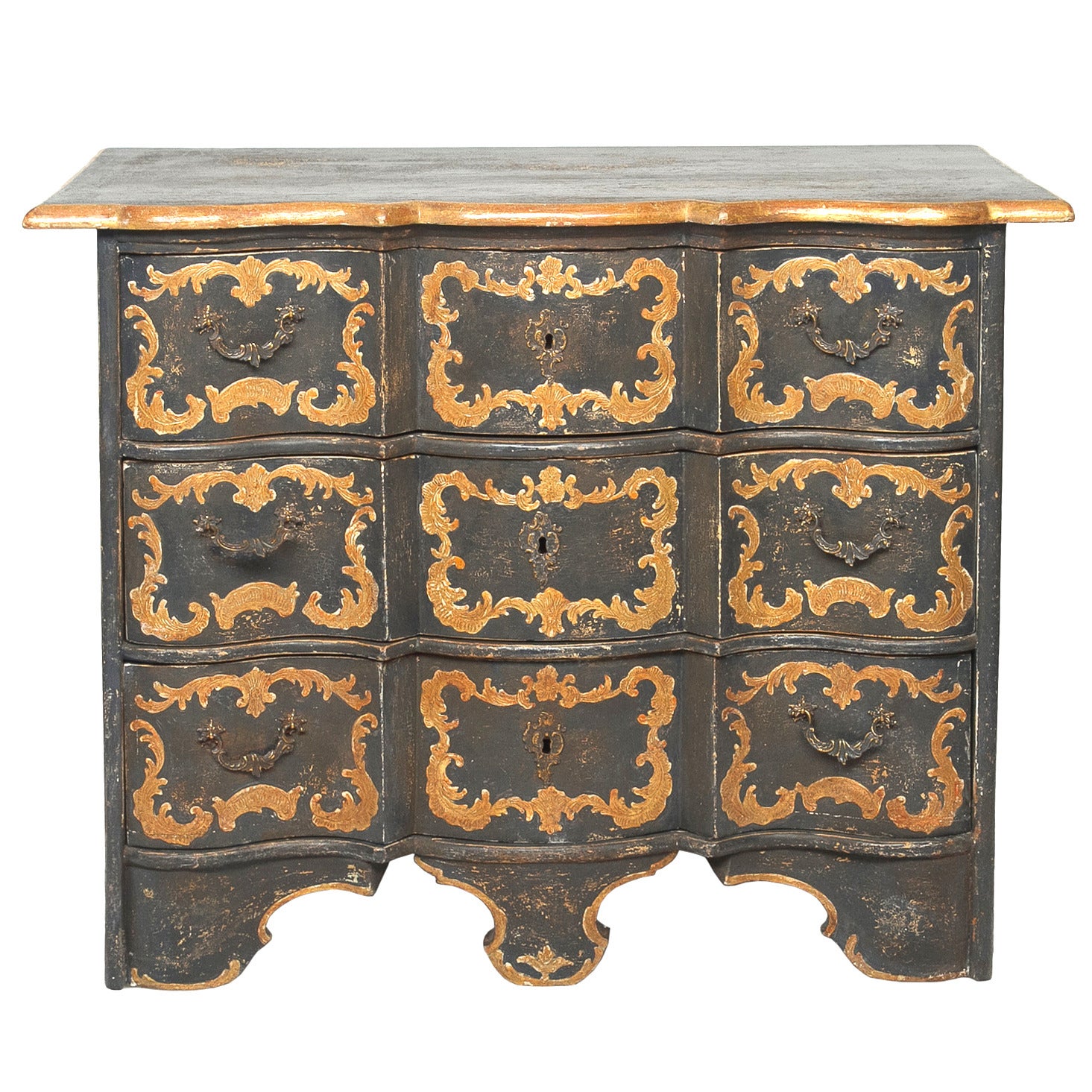 19th Century Continental Painted Commode