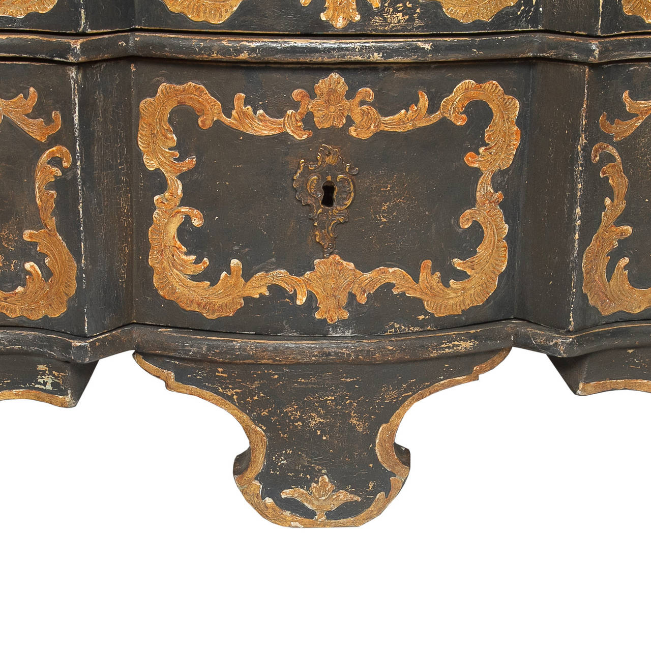 Baroque 19th Century Continental Painted Commode
