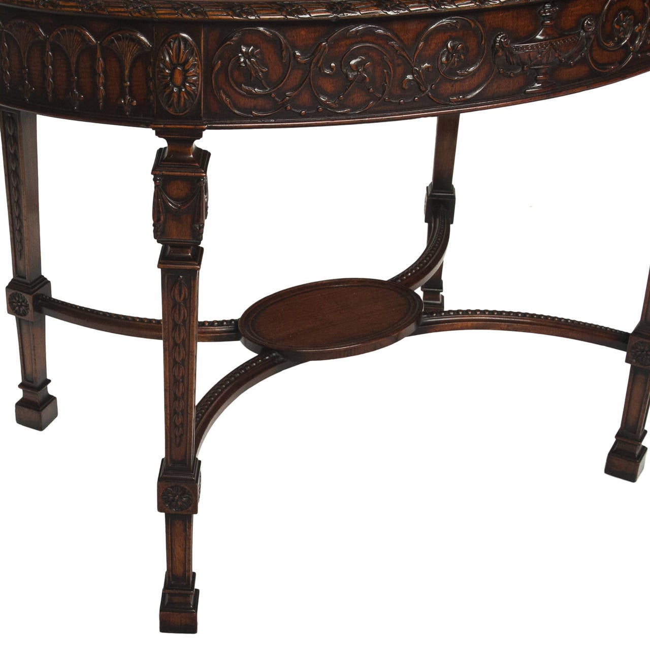 English 19th Century Oval Sheraton Style Centre Table