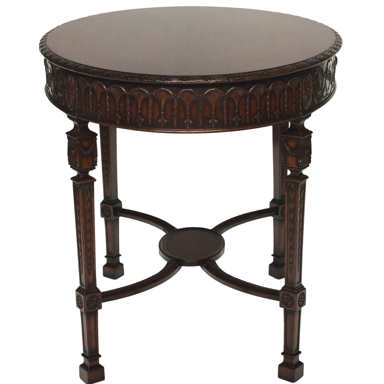 19th Century Oval Sheraton Style Centre Table 1