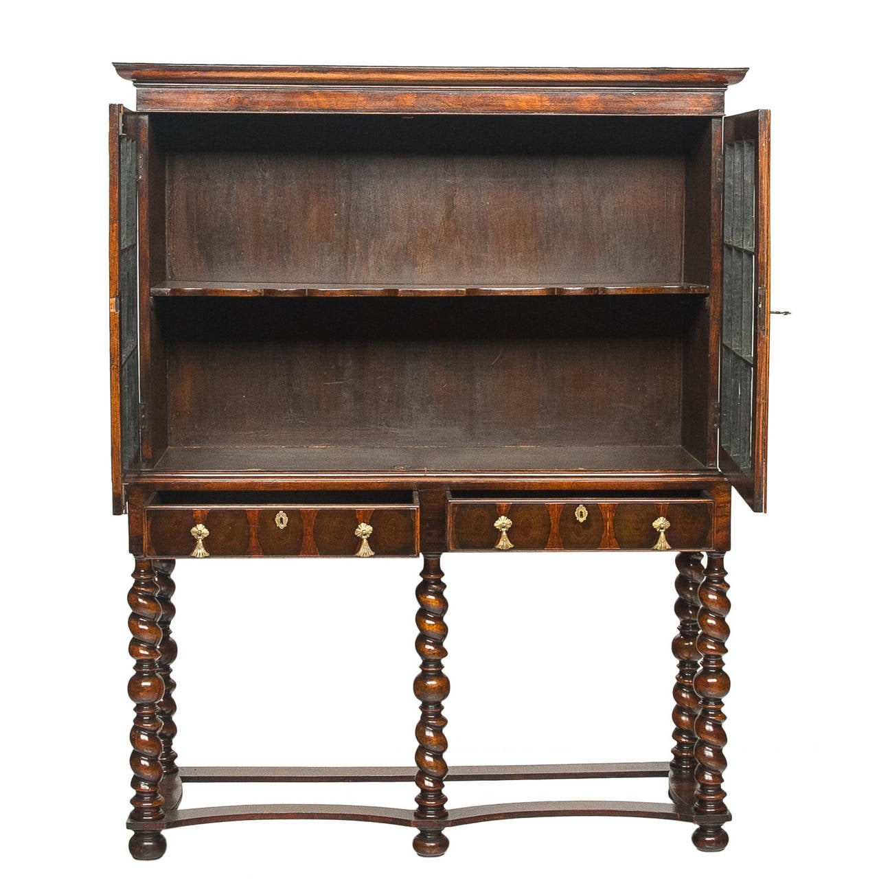 19th Century William and Mary Cabinet on Stand 2