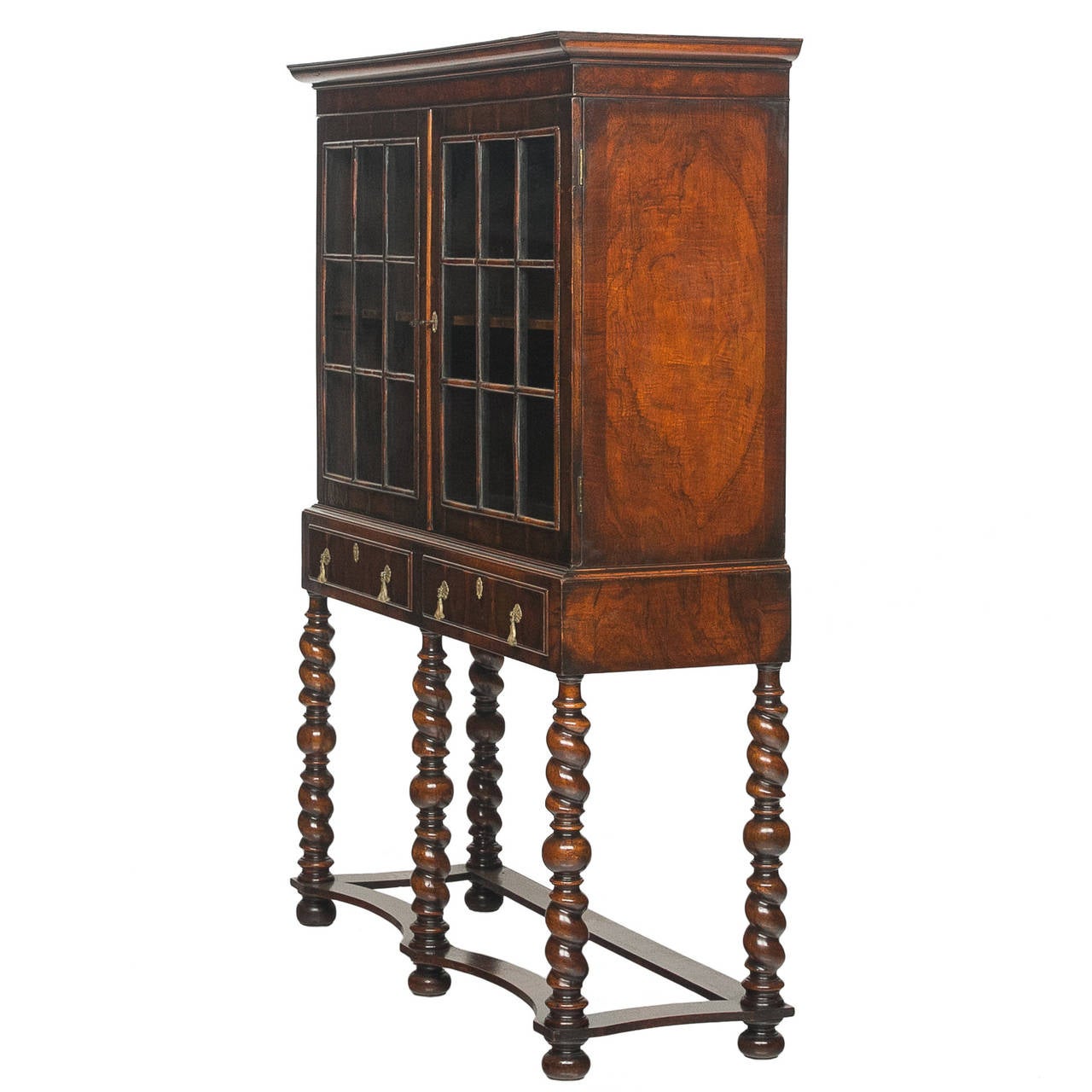 19th Century William and Mary Cabinet on Stand 1