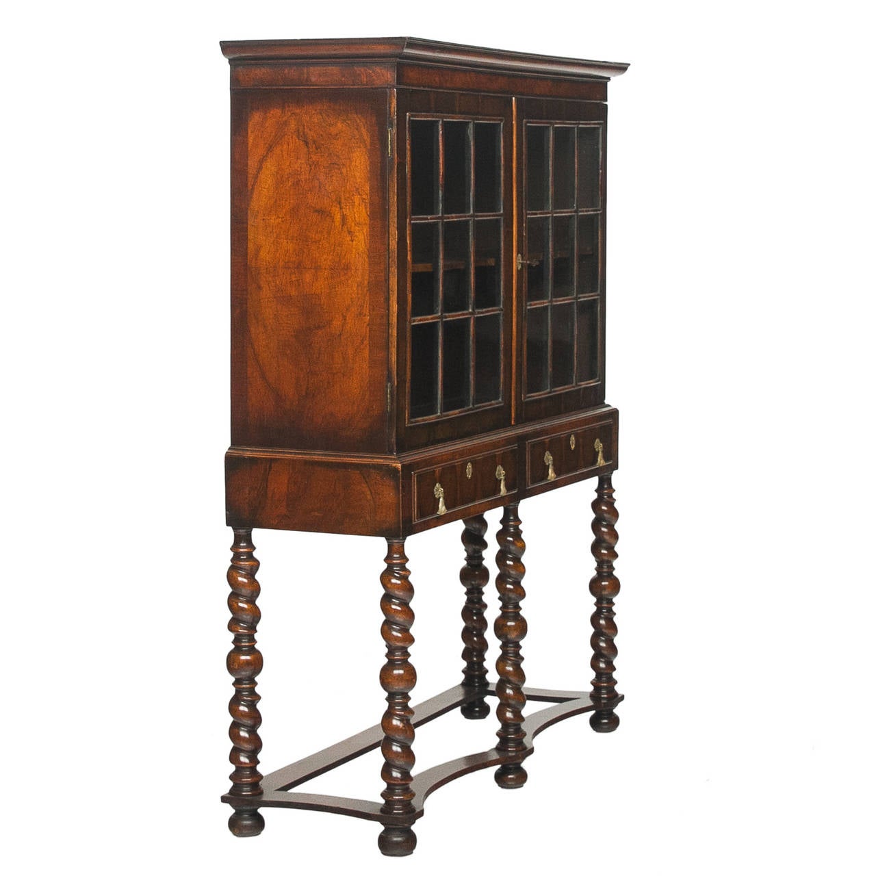 Late 19th Century 19th Century William and Mary Cabinet on Stand