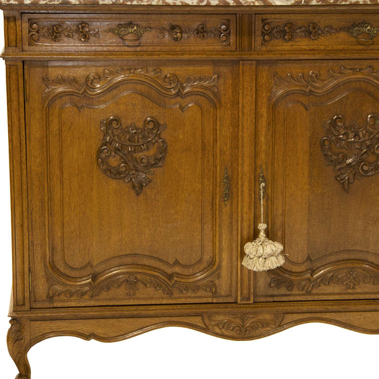Louis XV Style Marble Top Buffet