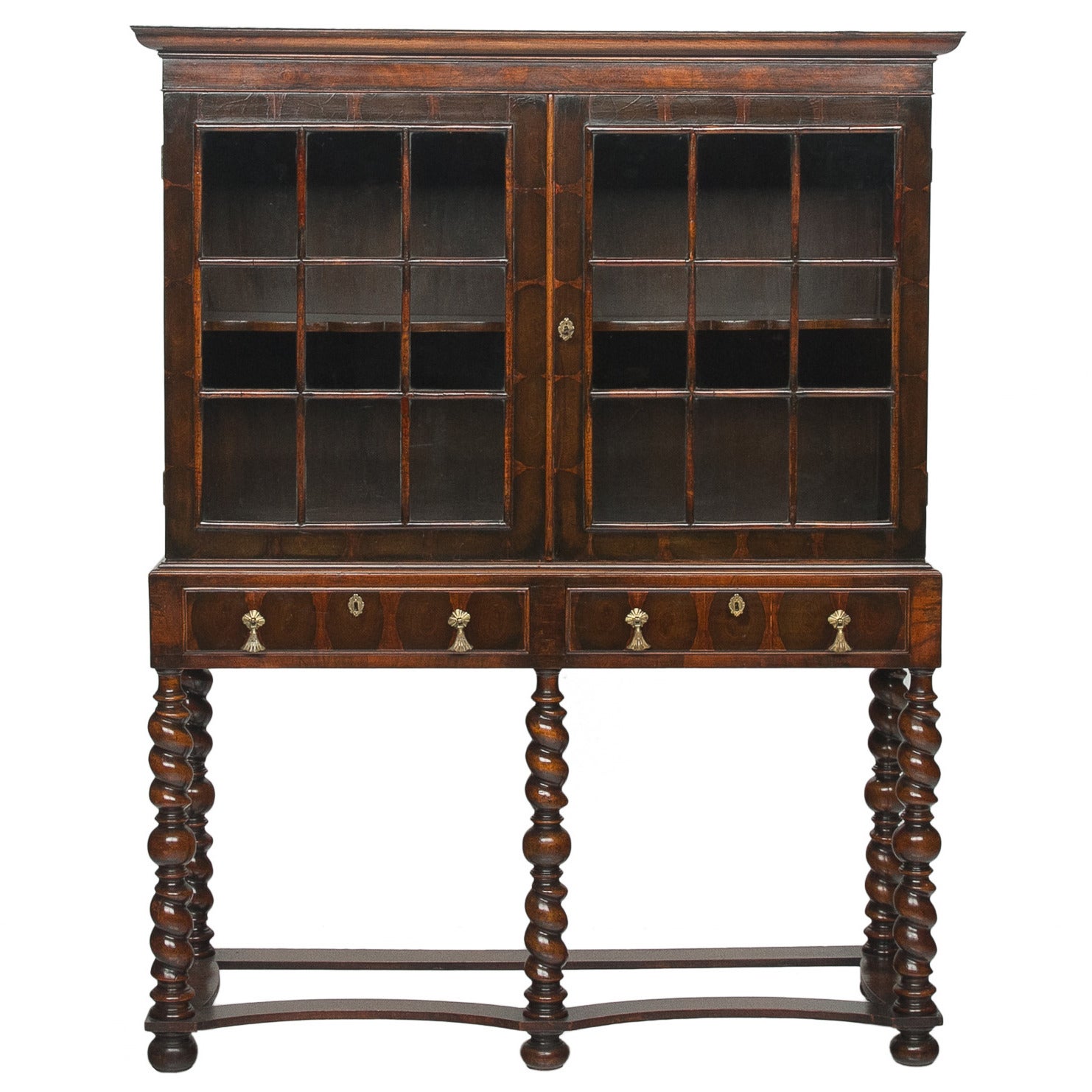 19th Century William and Mary Cabinet on Stand