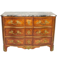 Commode con piano in marmo Regencé della fine del XIX secolo
