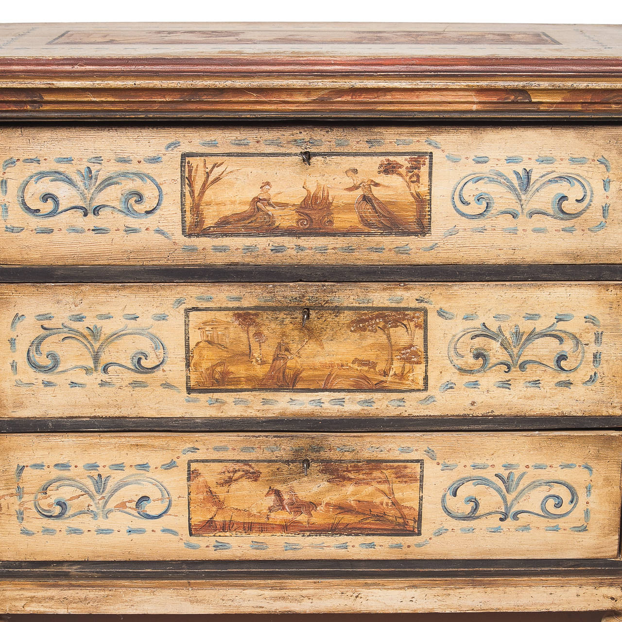 18th Century Painted Commode from Europe