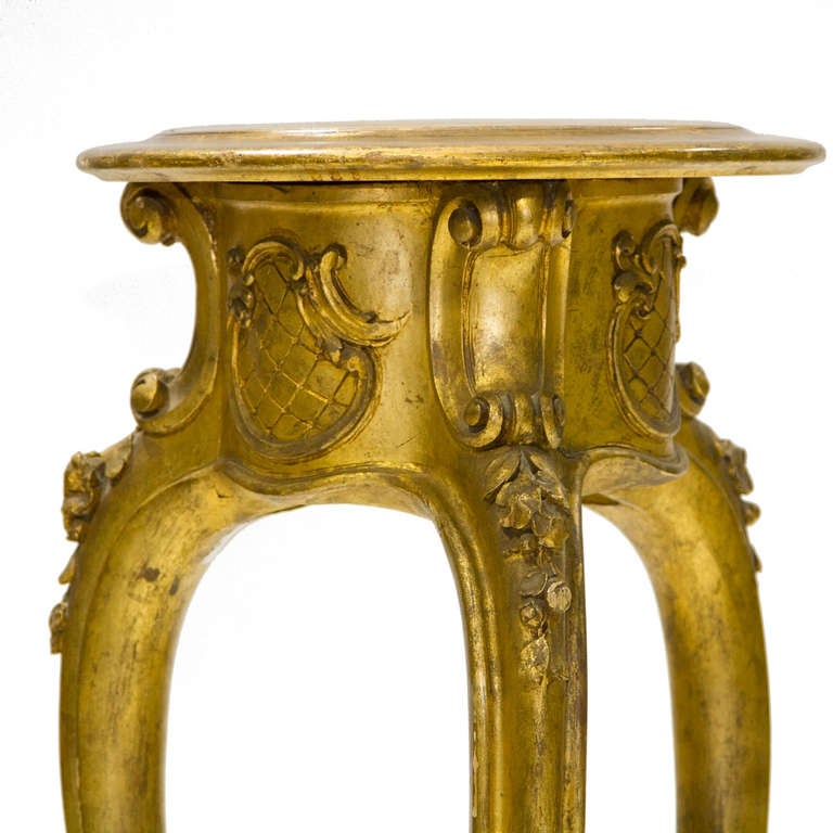 19th Century Giltwood Plant Stand. This plant stand is in the Louis XV style and wonderful carvings.