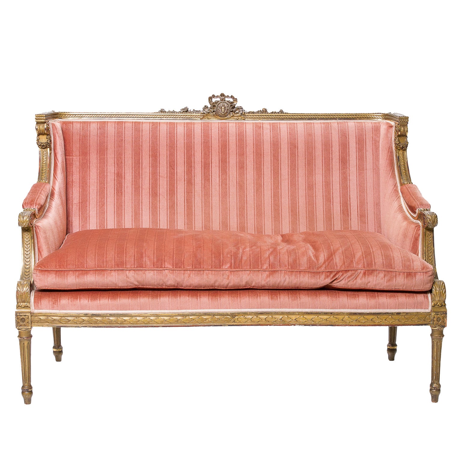 19th Century Louis XVI Giltwood Settee