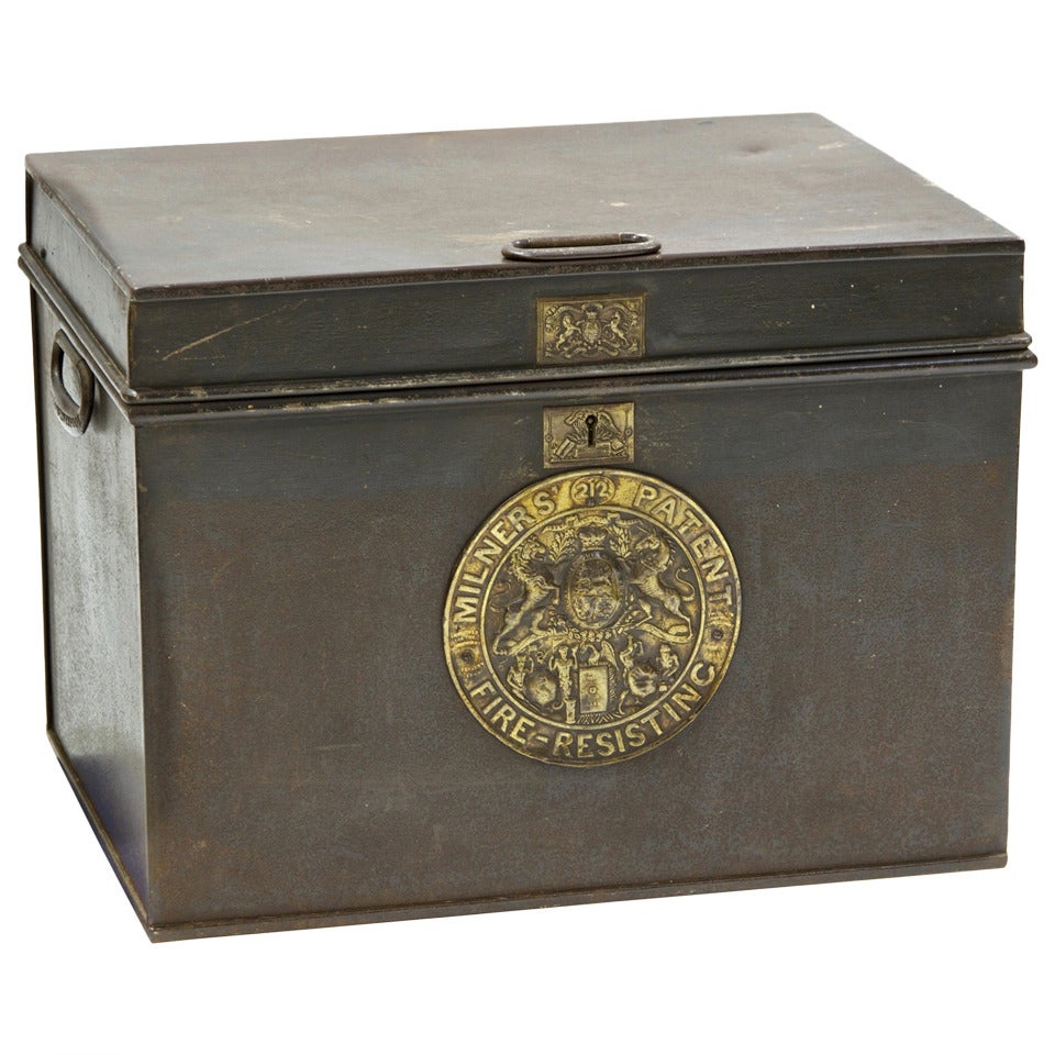 English "Milners 212" Fire Resisting Box, 19th Century