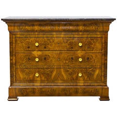 19th Century Louis Philippe Marble-Top Commode