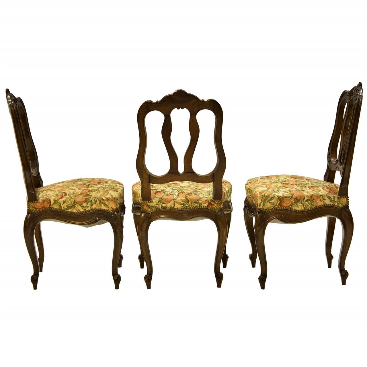 Louis XV Style Walnut Side Chair 19th C. Set of 8 In Excellent Condition In Hixson, TN