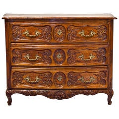 19th Century Elaborate Provincial Cherrywood Commode