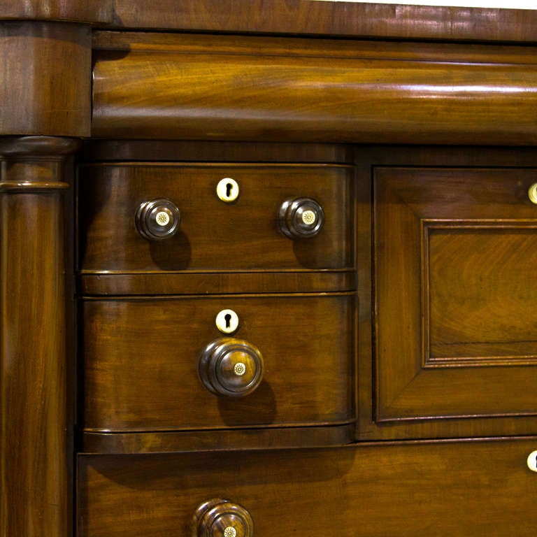A Scottish mahogany chest of drawers.