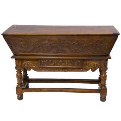 Antique A Fantastic Walnut Petrin