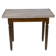 French Bistro Table With A Zinc Top