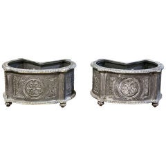 Pair of On The Corner Planters From France