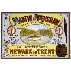Vintage Advertisement Sign/ Fishing