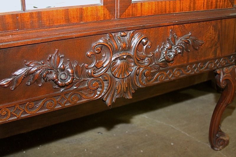 19th Century Chippendale Mahogany Display Cabinet