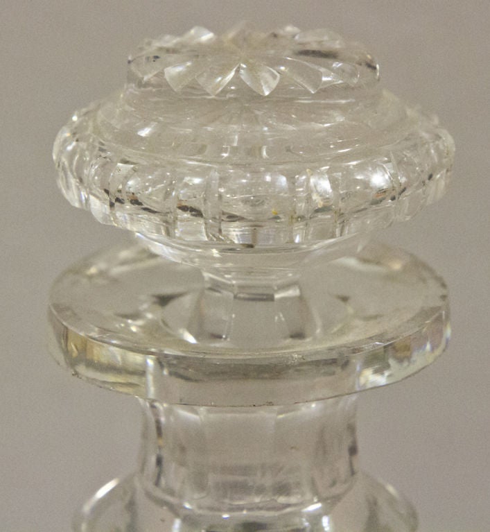 Crystal Set of Decanters in a Silver Plated Stand