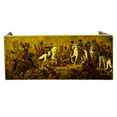 Vintage A Unique Book Table with the "La bataille d'Austerlitz" Scene