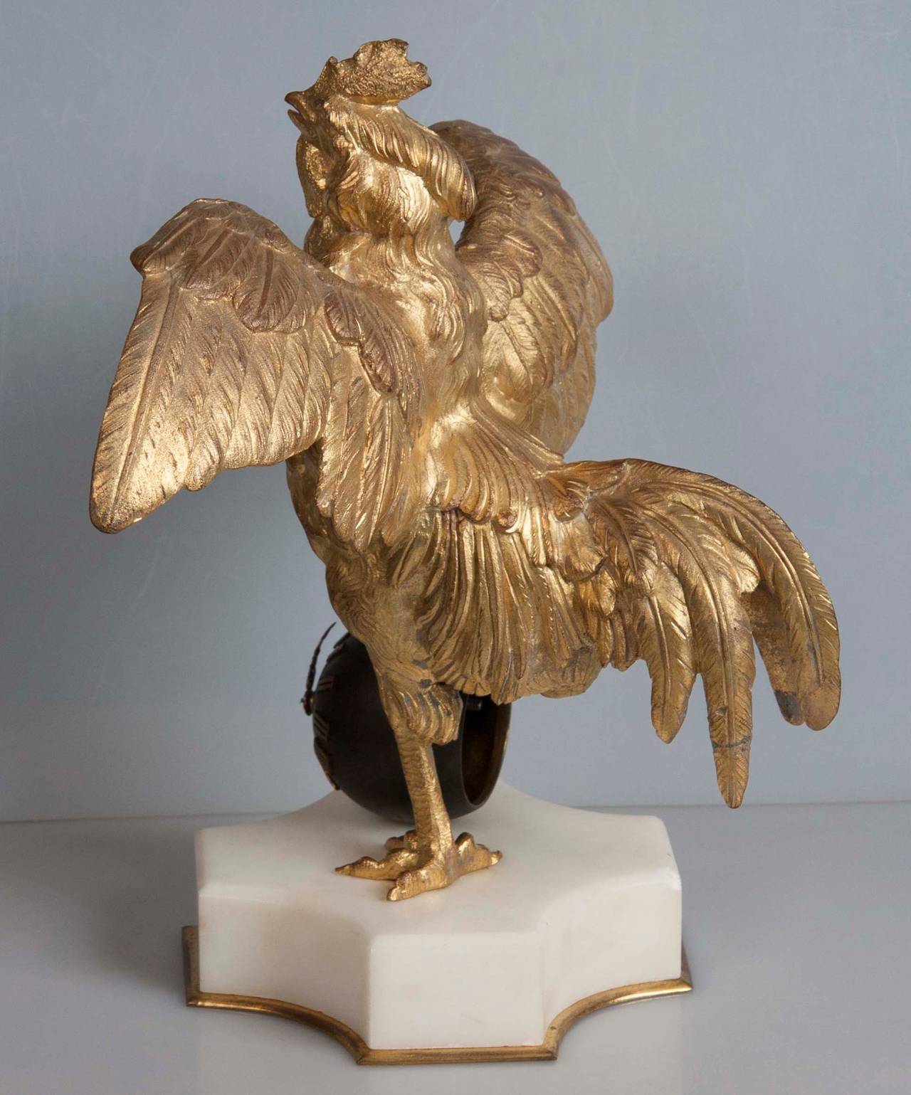 19th Century French Rooster Clock In Good Condition For Sale In Stamford, CT