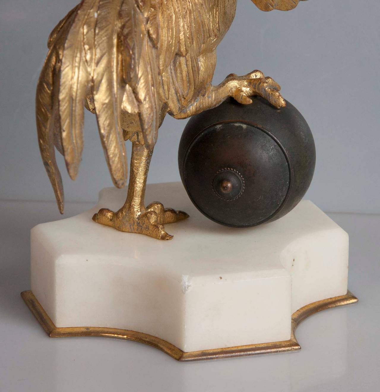 Bronze horloge à coq français du 19ème siècle en vente