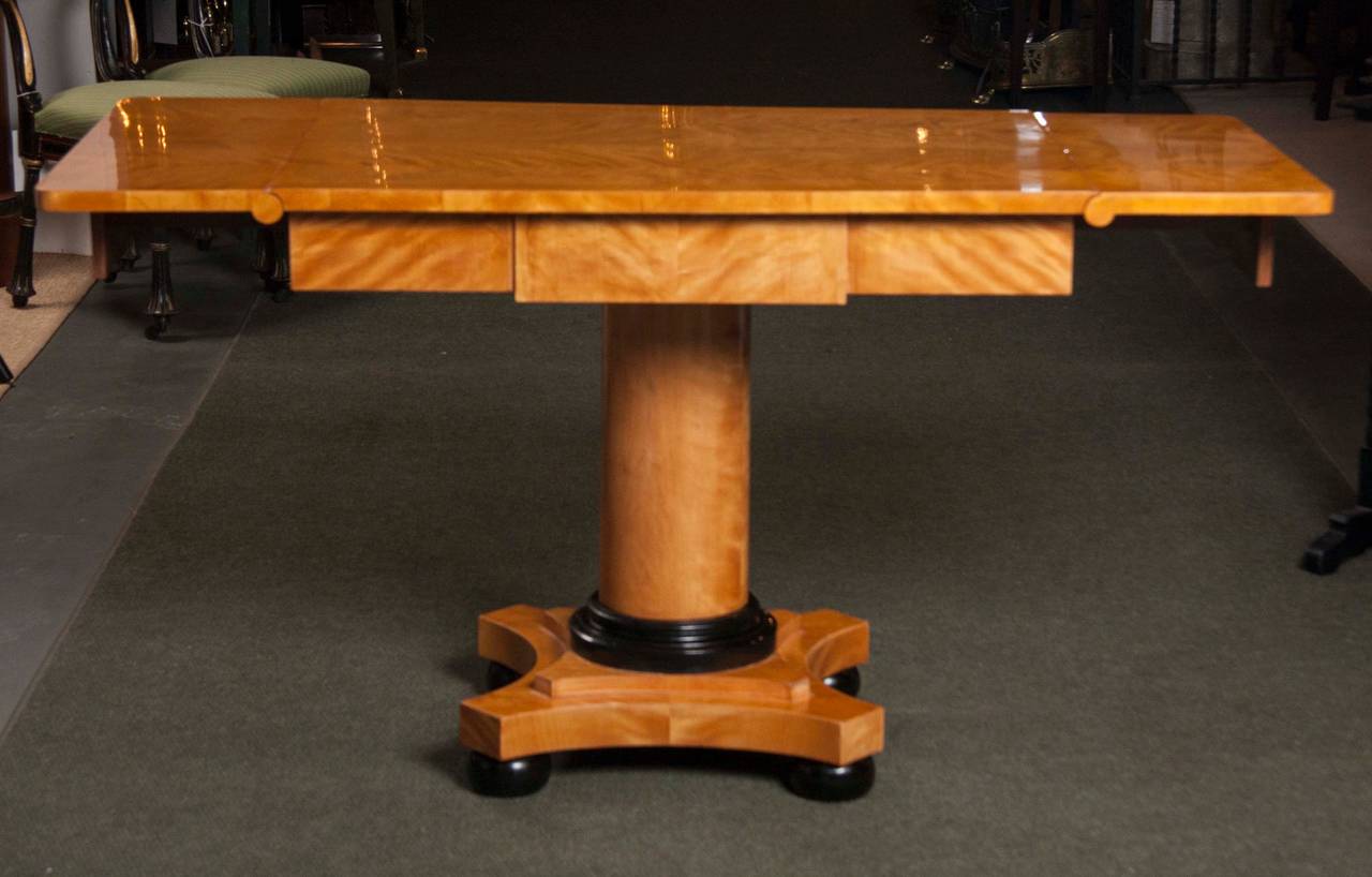 Biedermeier Satinwood Sofa Table For Sale 3