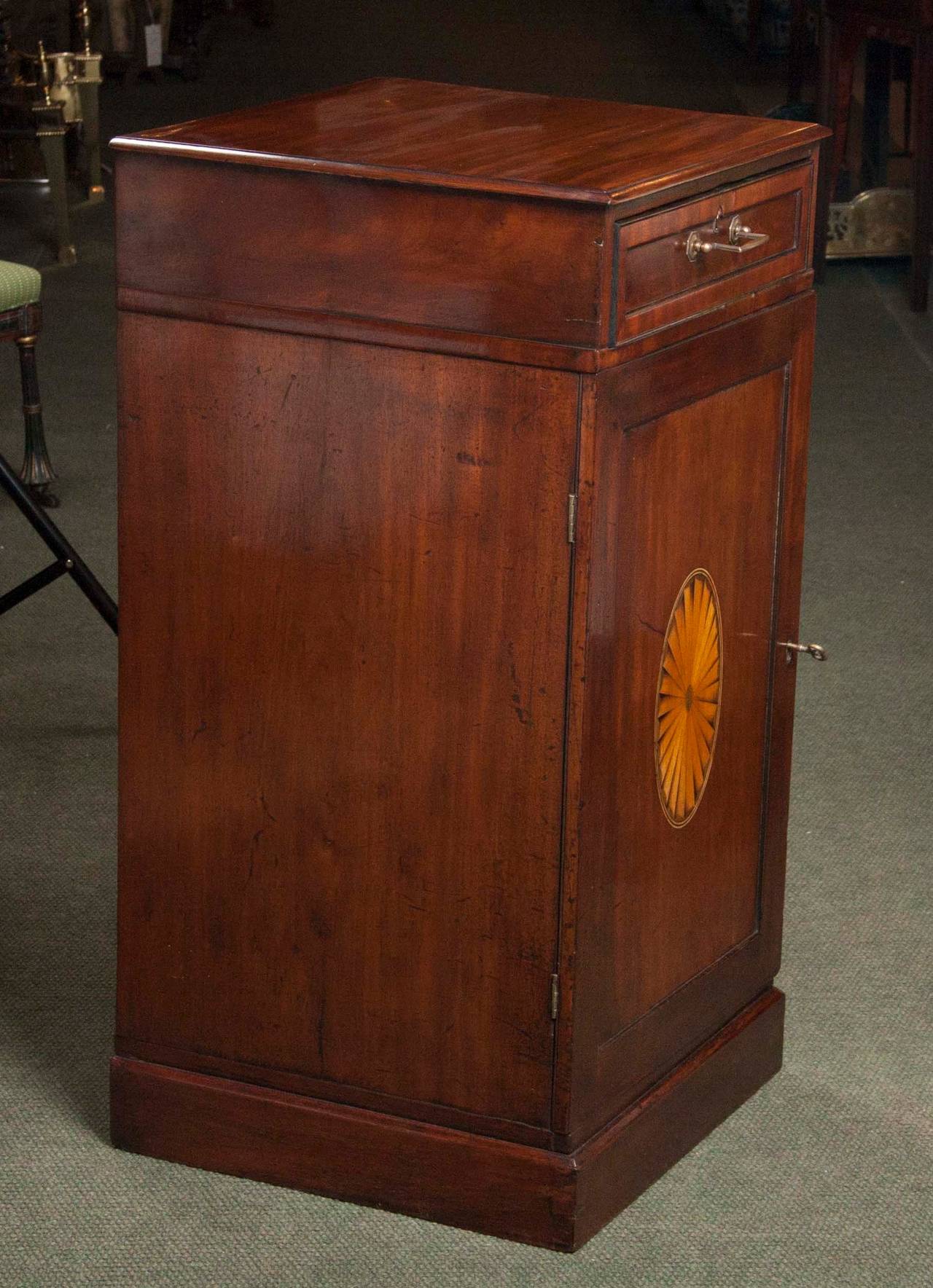 Pair of English Mahogany Hepplewhite Pedestal Cabinets 3