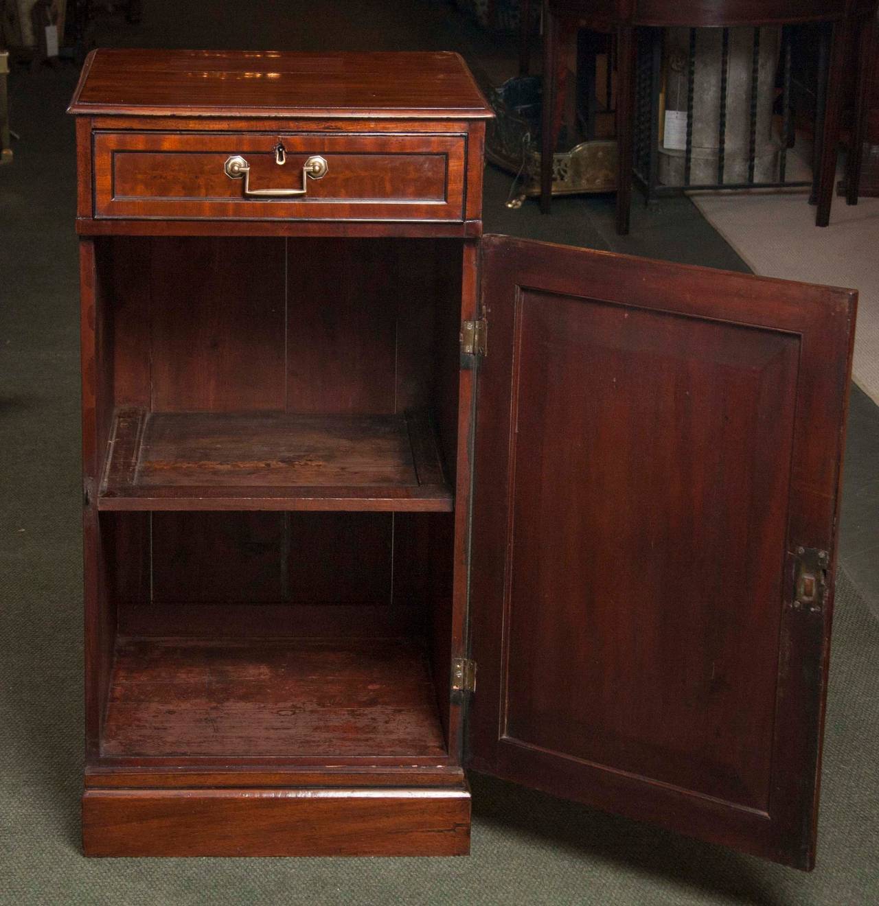 Pair of English Mahogany Hepplewhite Pedestal Cabinets 2