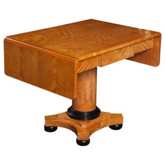 Antique Biedermeier Satinwood Sofa Table
