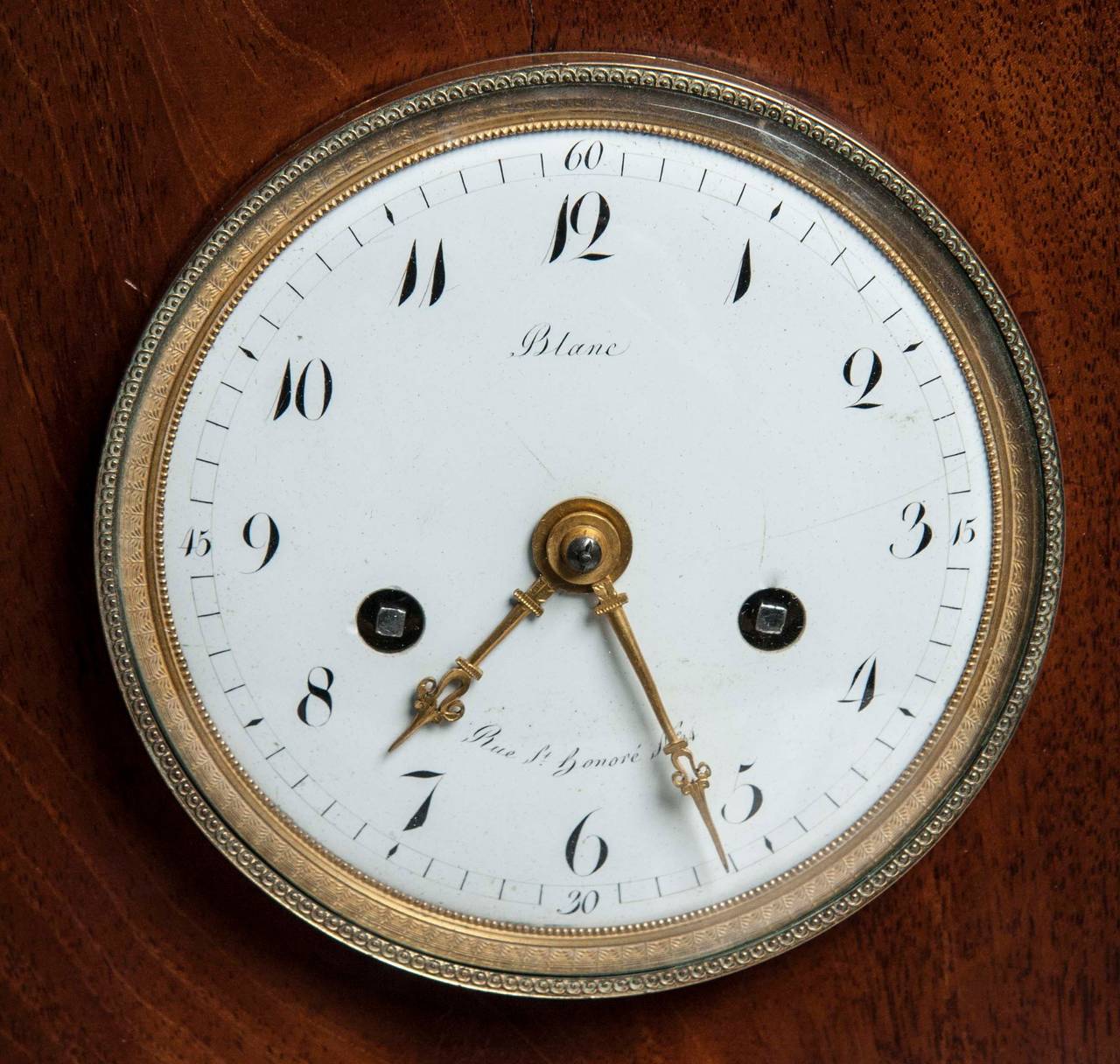 French Empire Mahogany Mantel Clock 1