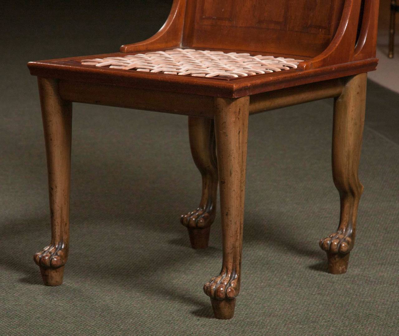 Pair of Egyptian Revival Chairs In Excellent Condition In Stamford, CT