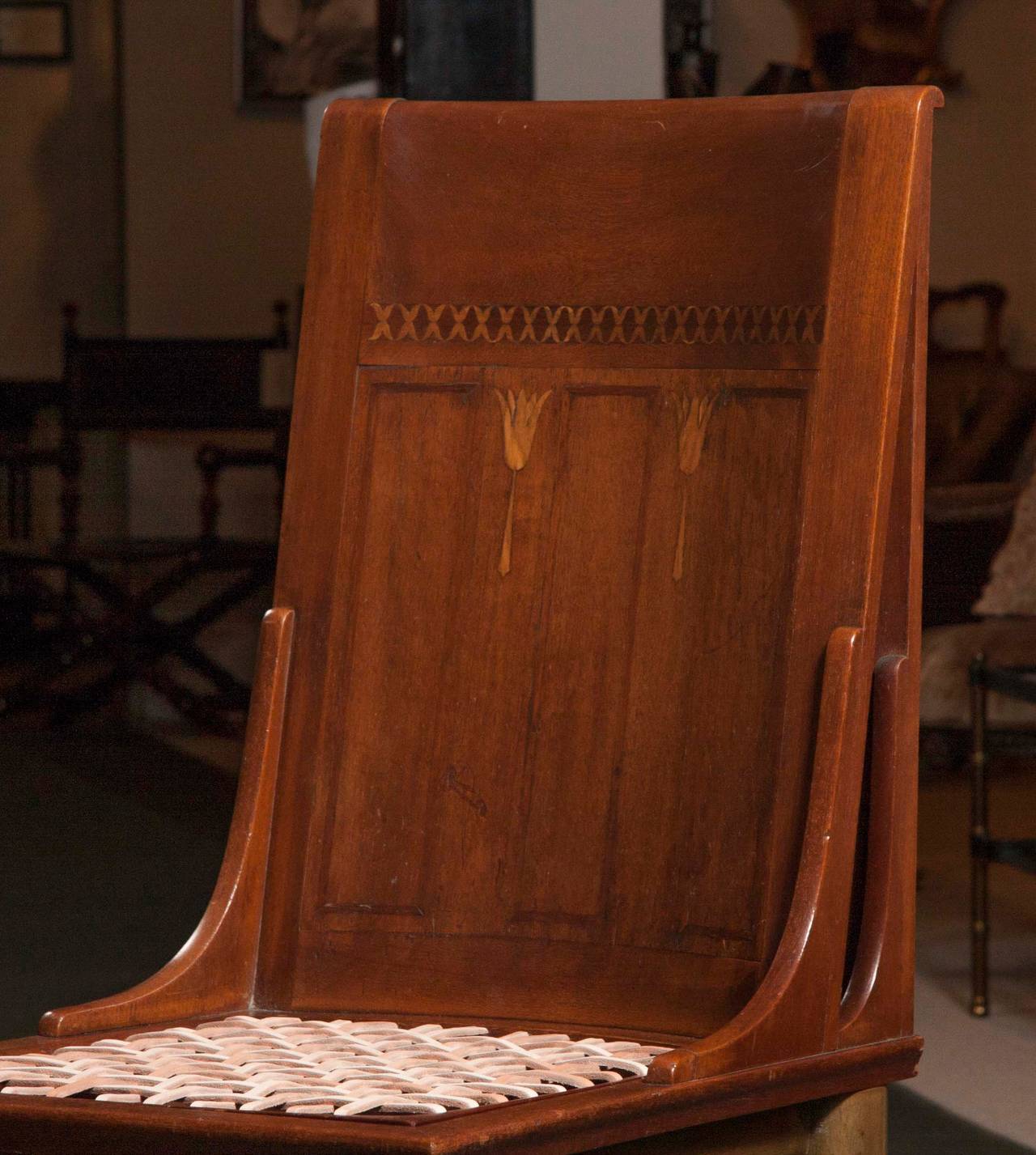 European Pair of Egyptian Revival Chairs