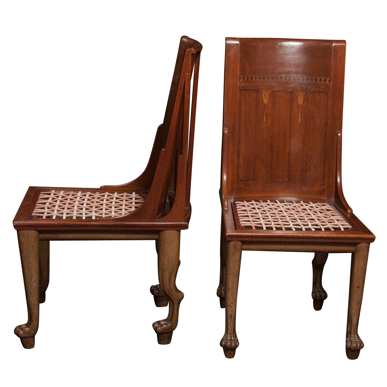 Pair of Egyptian Revival Chairs