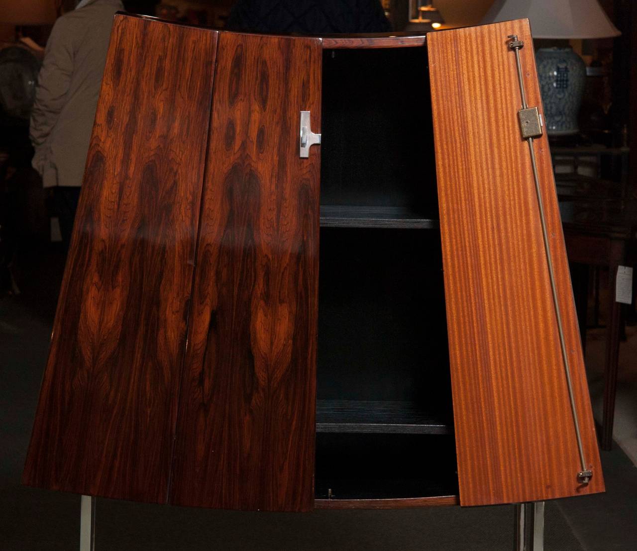 Pair of Rosewood Cabinets Attributed to René-Jean Caillette In Excellent Condition In Stamford, CT