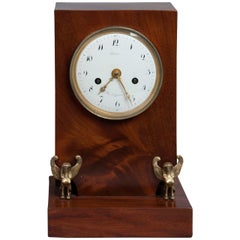 French Empire Mahogany Mantel Clock