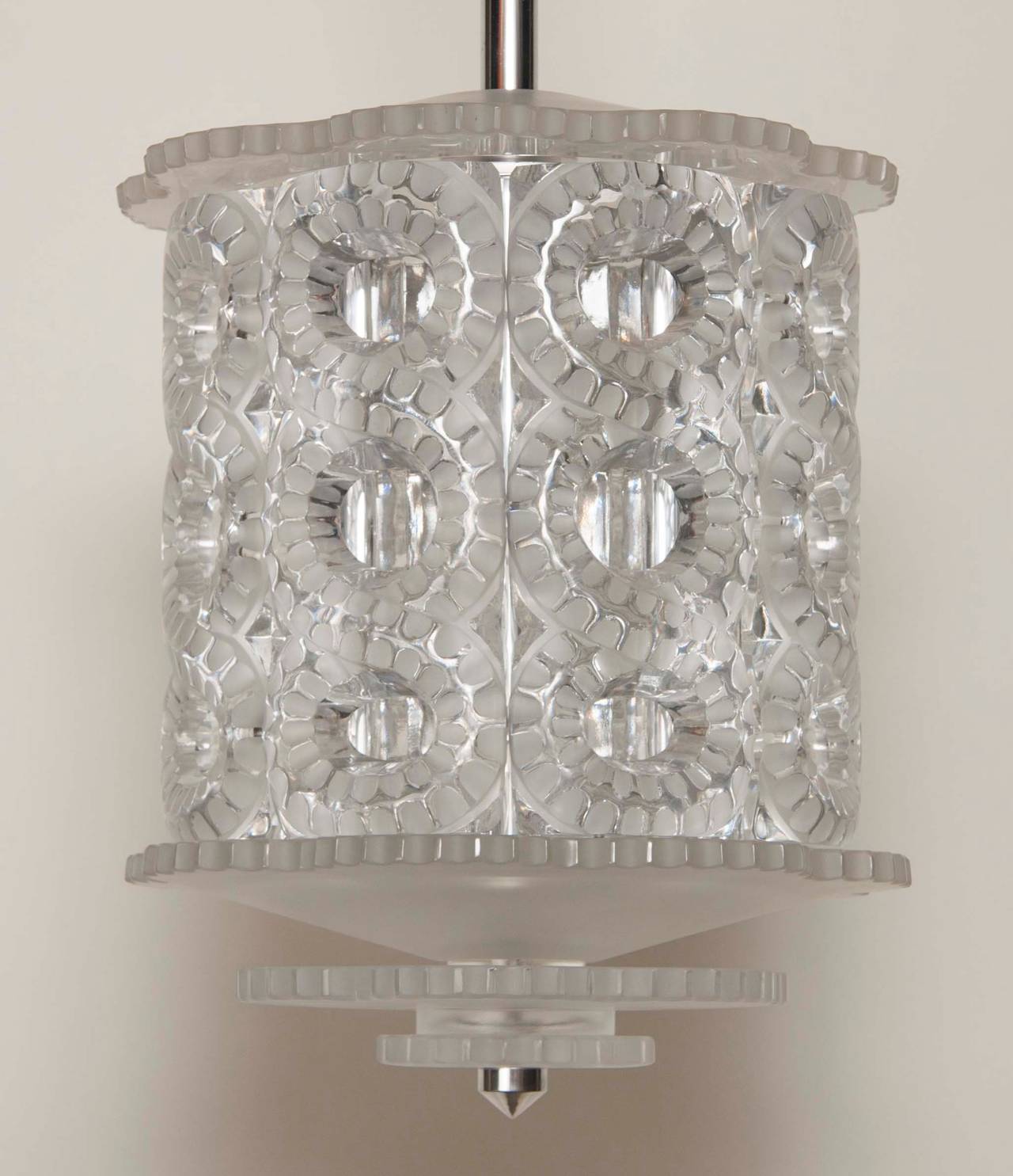 A 20th century molded crystal  