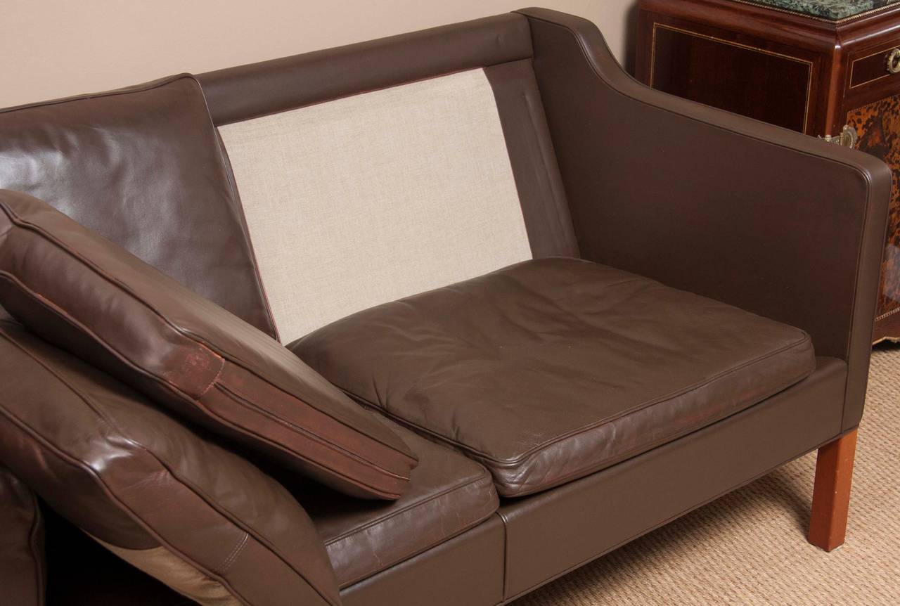 Leather Sofa by Børge Mogensen 1