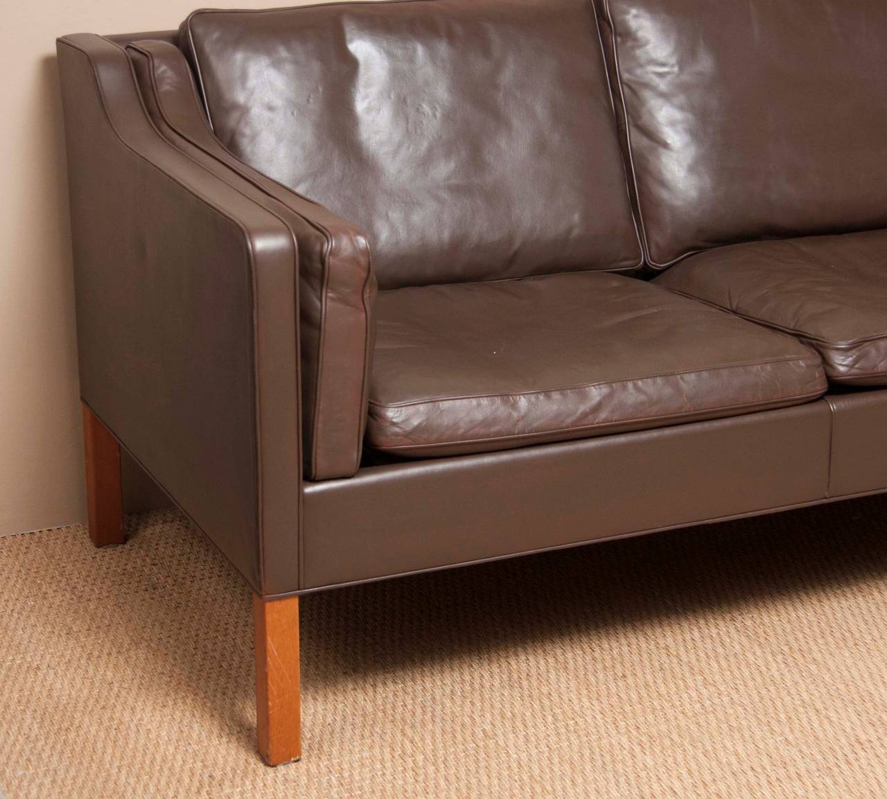 Leather Sofa by Børge Mogensen 2