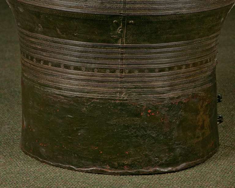18th Century and Earlier Southeast Asian Bronze Rain Drum
