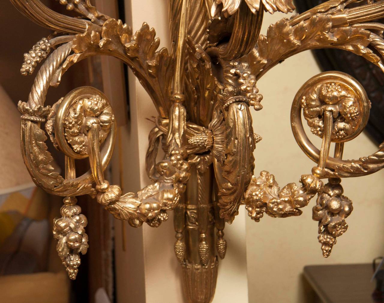 Monumental Pair Of French Wall Sconces 6