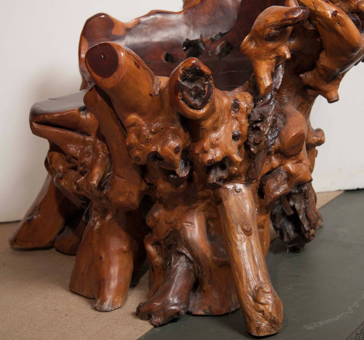 Asian Burled Wood or Root Chair 5